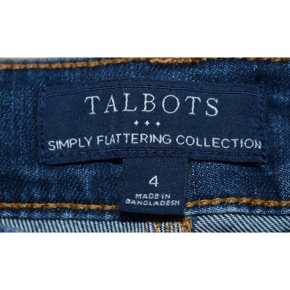 Talbots 4 Simply Flattering 5-pocket Jeans Stretch Blue Denim Slim 29 Inseam - Picture 5 of 16
